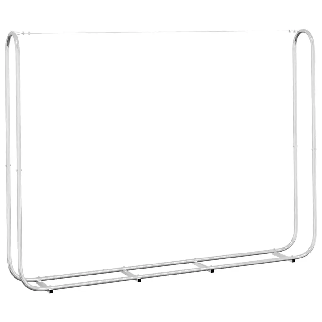 Firewood Rack Silver 200x25x150 cm Galvanised Steel Log Storage Holder