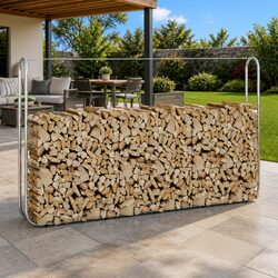 Compact and Sturdy Firewood Rack - 250x25x150 cm