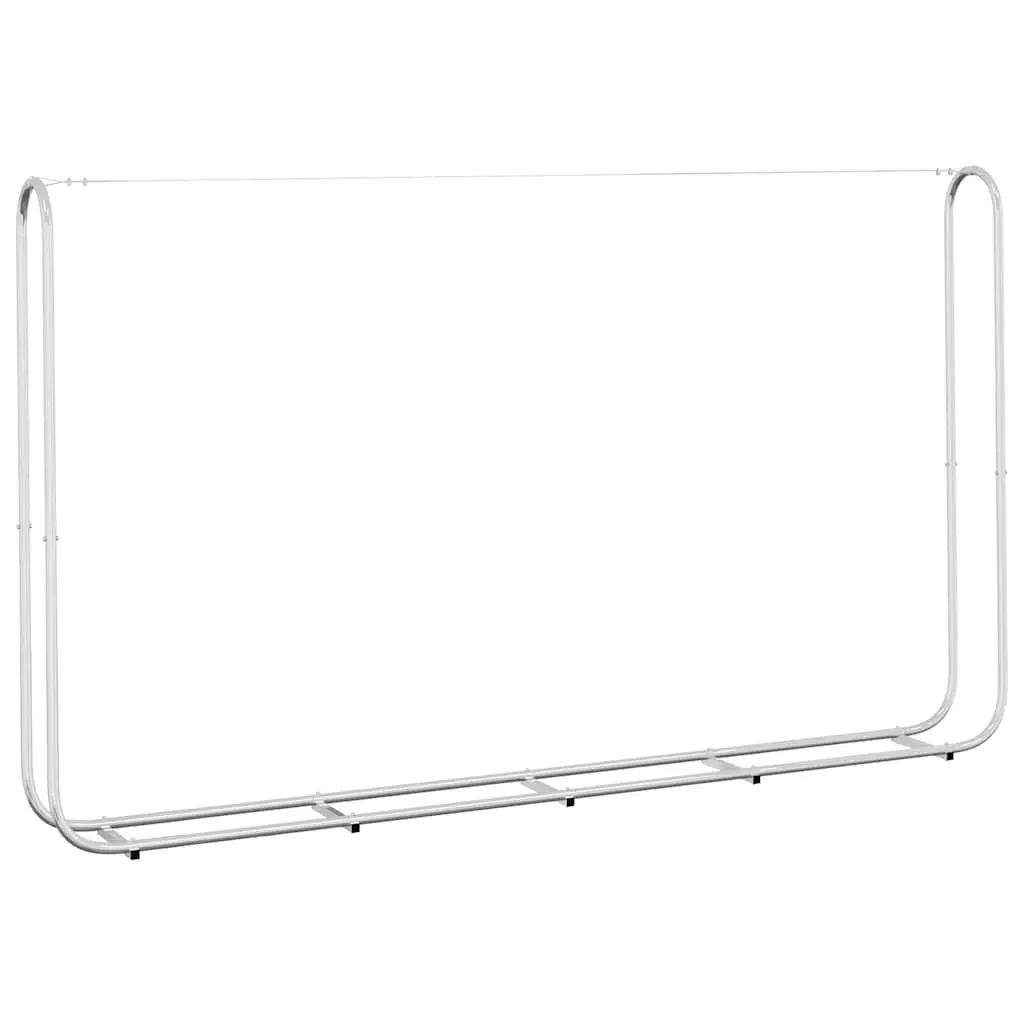 Firewood Rack 250x25x150 cm Log Storage Holder Galvanised Steel Garden Outdoor