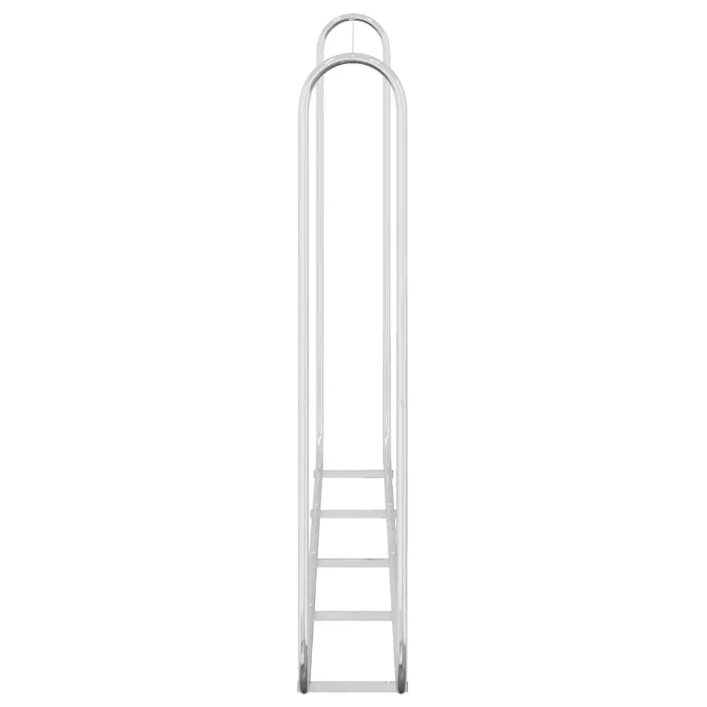 Firewood Rack 250x25x150 cm Log Storage Holder Galvanised Steel Garden Outdoor