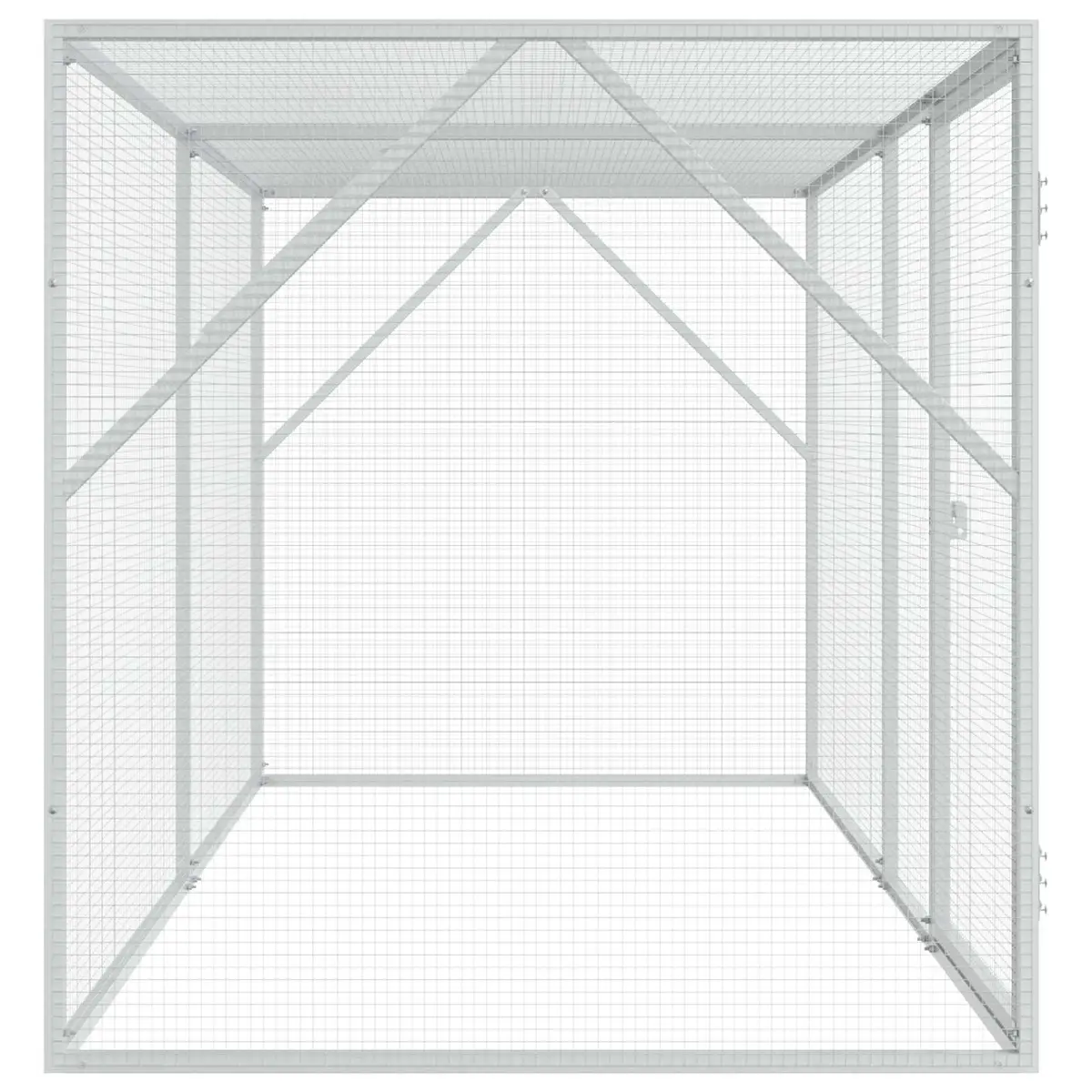 Bird Cage Anthracite Outdoor Garden Galvanised Steel 208 x 102 x 108 cm Modern