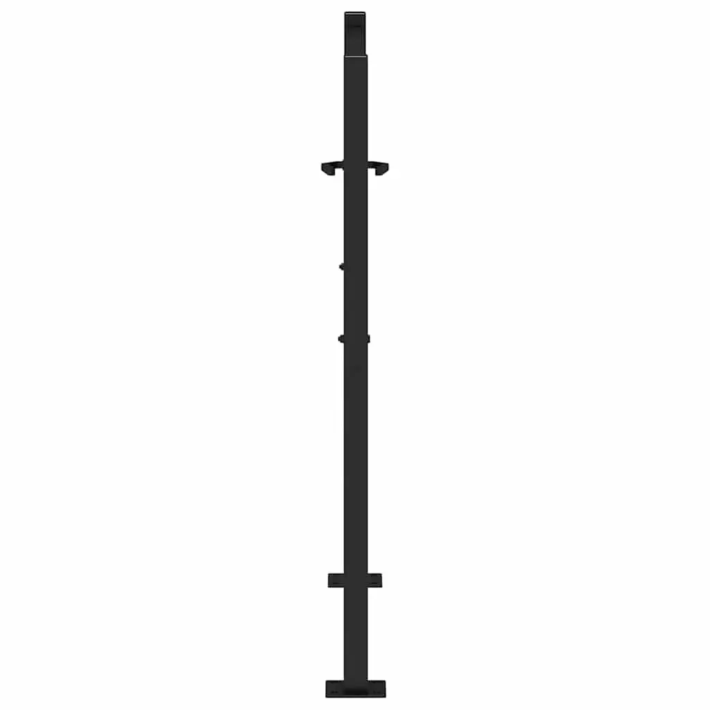 Garden Gate Black 100x100 cm Steel Laser-Cut Design Outdoor Fencing Entrance