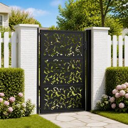 Black Steel Garden Gate