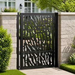 Garden Gate with Black Design - Strong and Secure