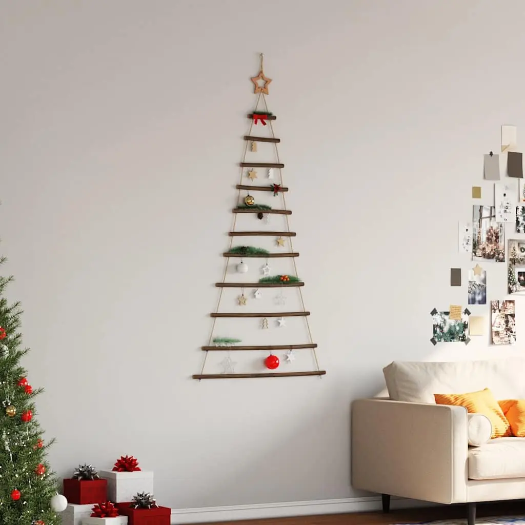 Hanging Christmas Tree Decoration Natural Wood Branches Wall Mount 74x150 cm