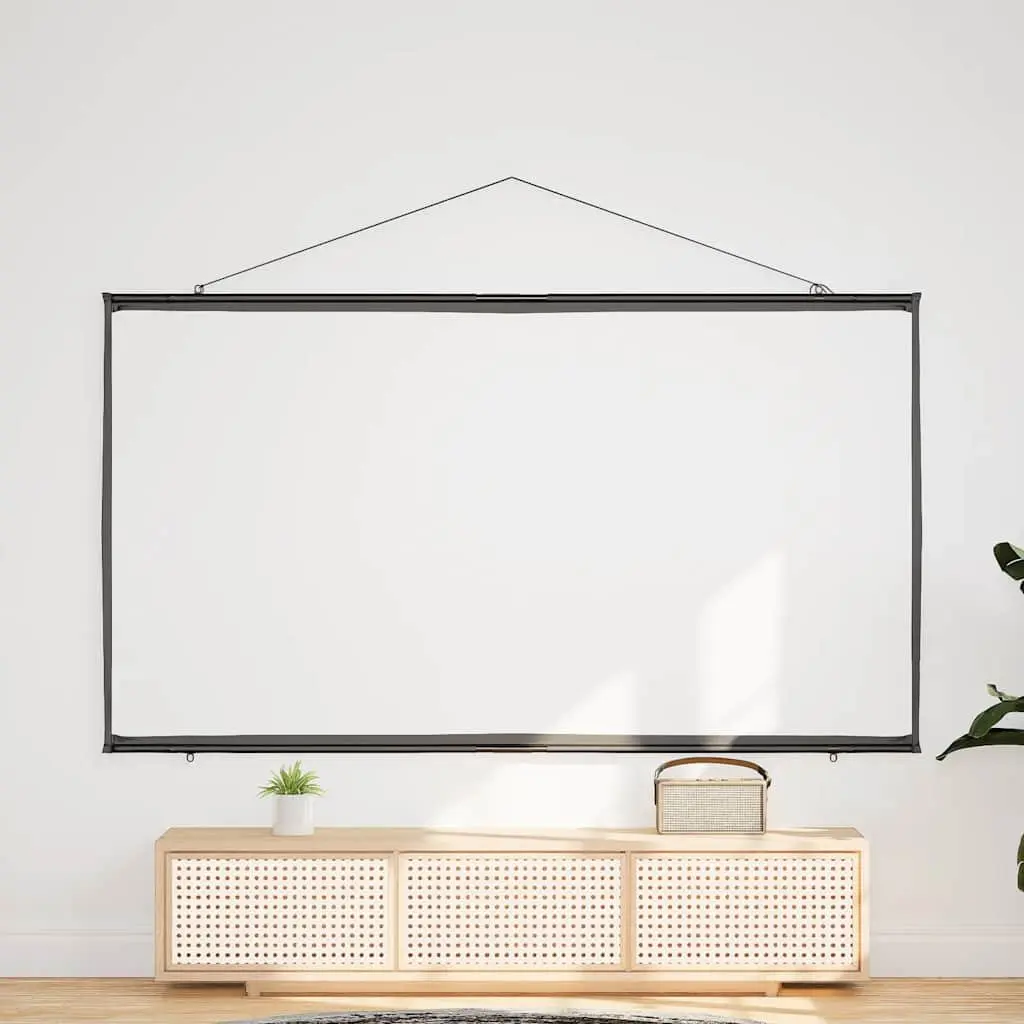 Projection Screen Wall-Hanging 84 Inch 16:9 Matte White Home Theater Classroom