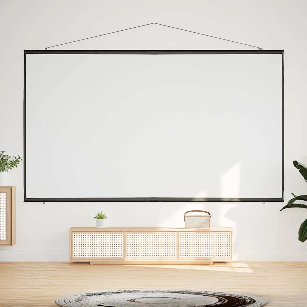 Projection Screen Wall-Hanging 120 Inch 16:9 Matte White Home Theater Classroom