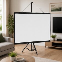 Compact 50 Inch 4:3 Projection Screen with Stability