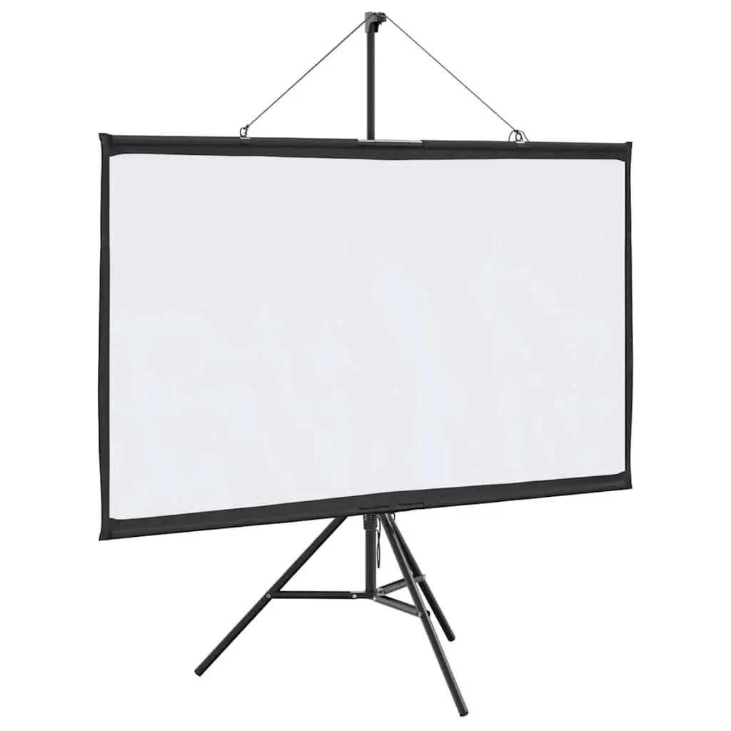 Projection Screen 60 Inch White Tripod Stand Portable Matte Surface Home Theater