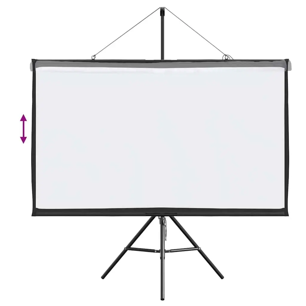 Projection Screen 60 Inch White Tripod Stand Portable Matte Surface Home Theater