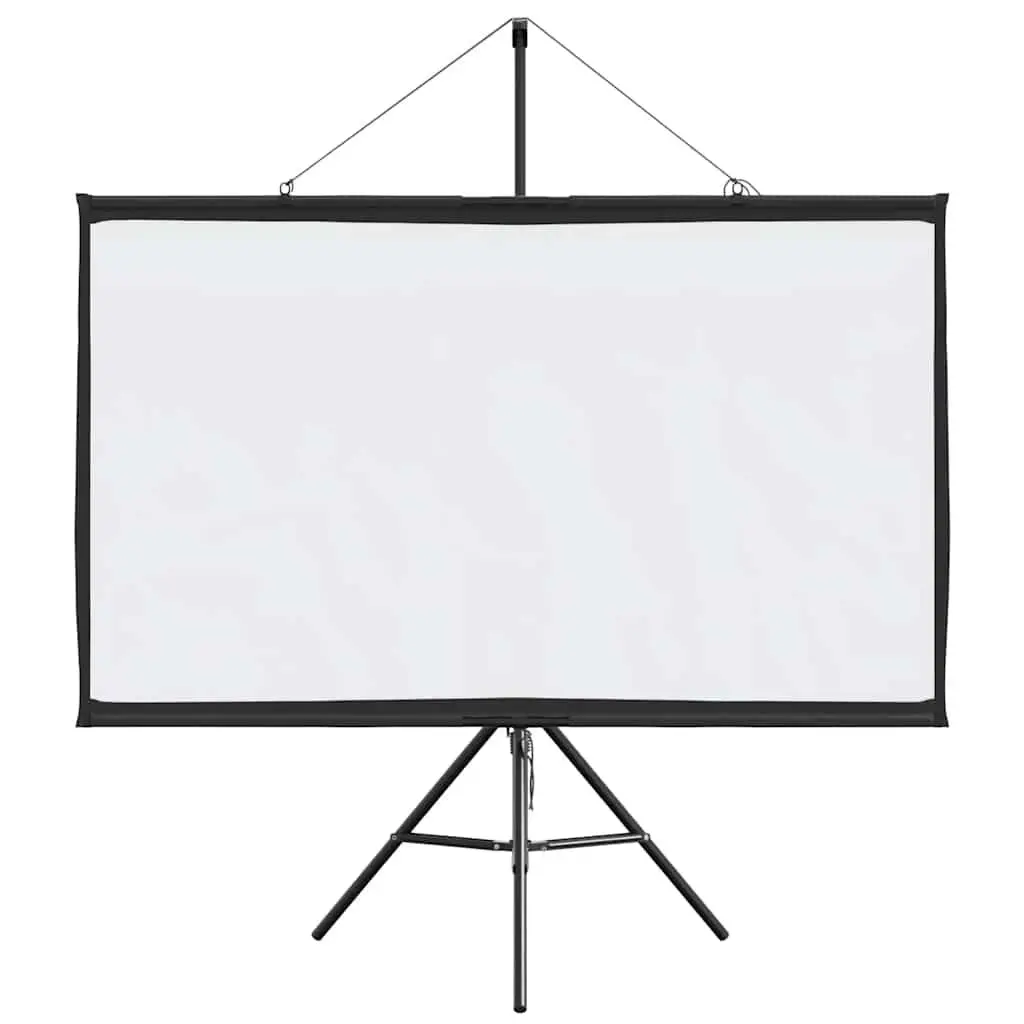 Projection Screen 60 Inch White Tripod Stand Portable Matte Surface Home Theater