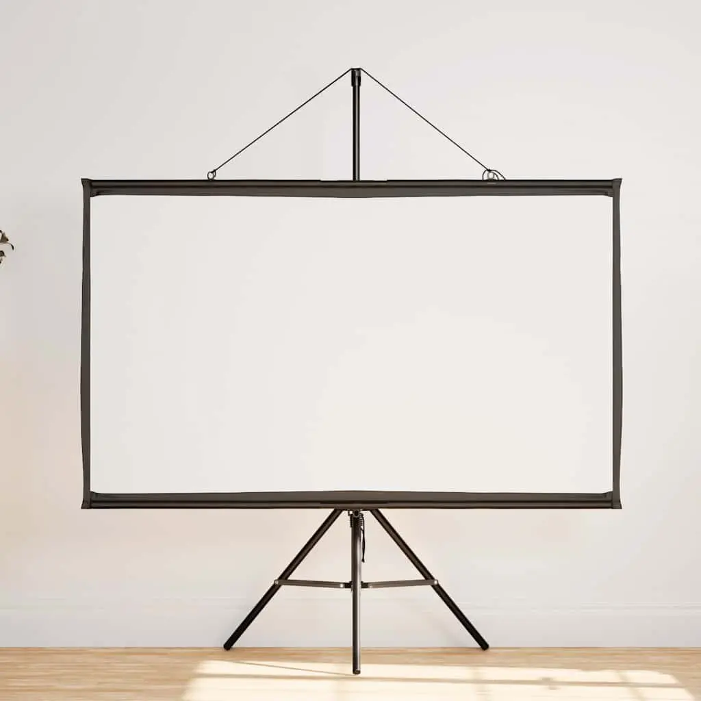 72 Inch Projection Screen 16:9 Tripod Stand Home Theater Classroom Conference