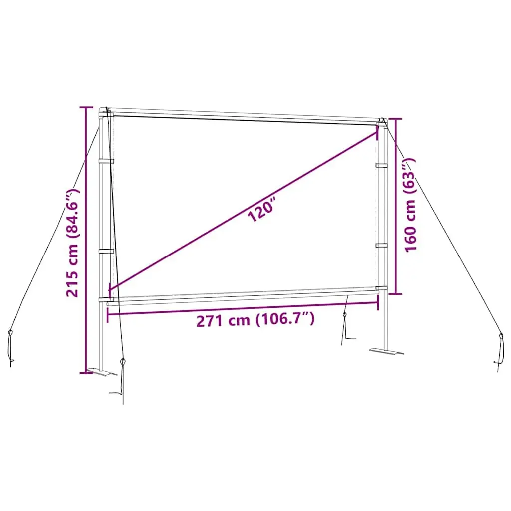 120 Inch Matte White Projection Screen