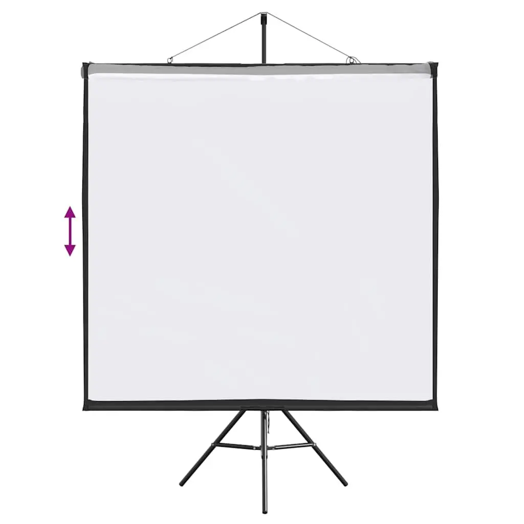 Projection Screen White 72 Inch Tripod Stand Matte Surface for Home Theater