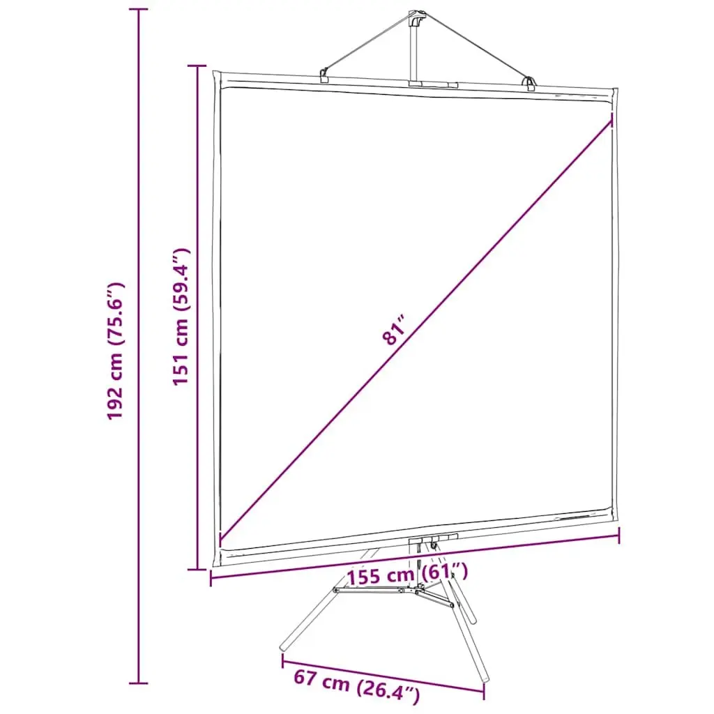 81 Inch Projection Screen