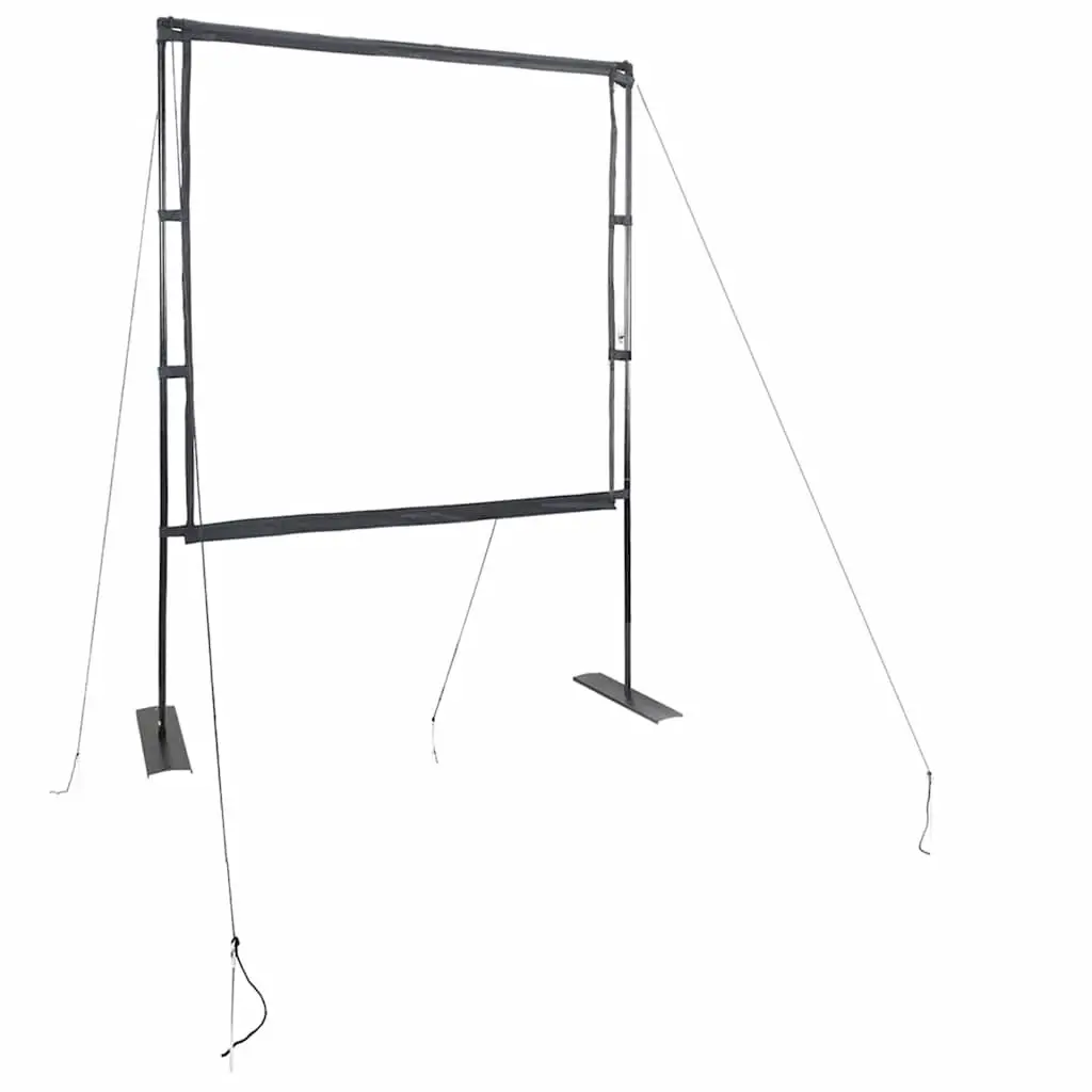 Projection Screen White 89 Inch Matte Portable Stand Home Theater