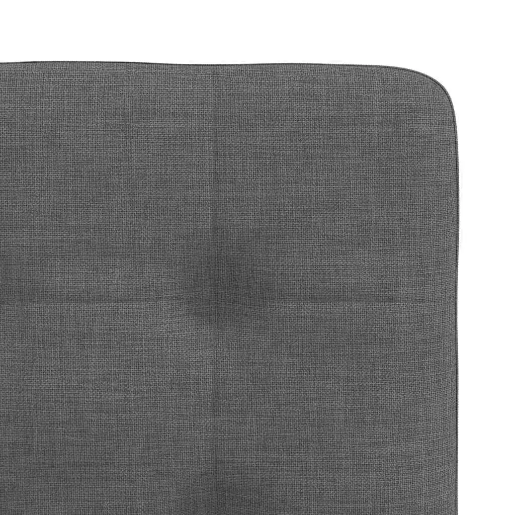 Dining Chairs Grey Fabric 2 Piece Soft Upholstered Seating Furniture Set