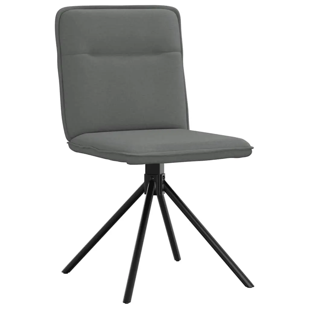 Dining Chairs Grey Fabric 2 pcs Swivel Ergonomic