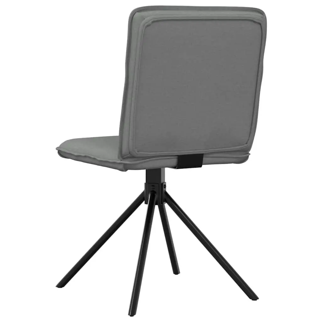Dining Chairs Grey Fabric 2 pcs Swivel Ergonomic