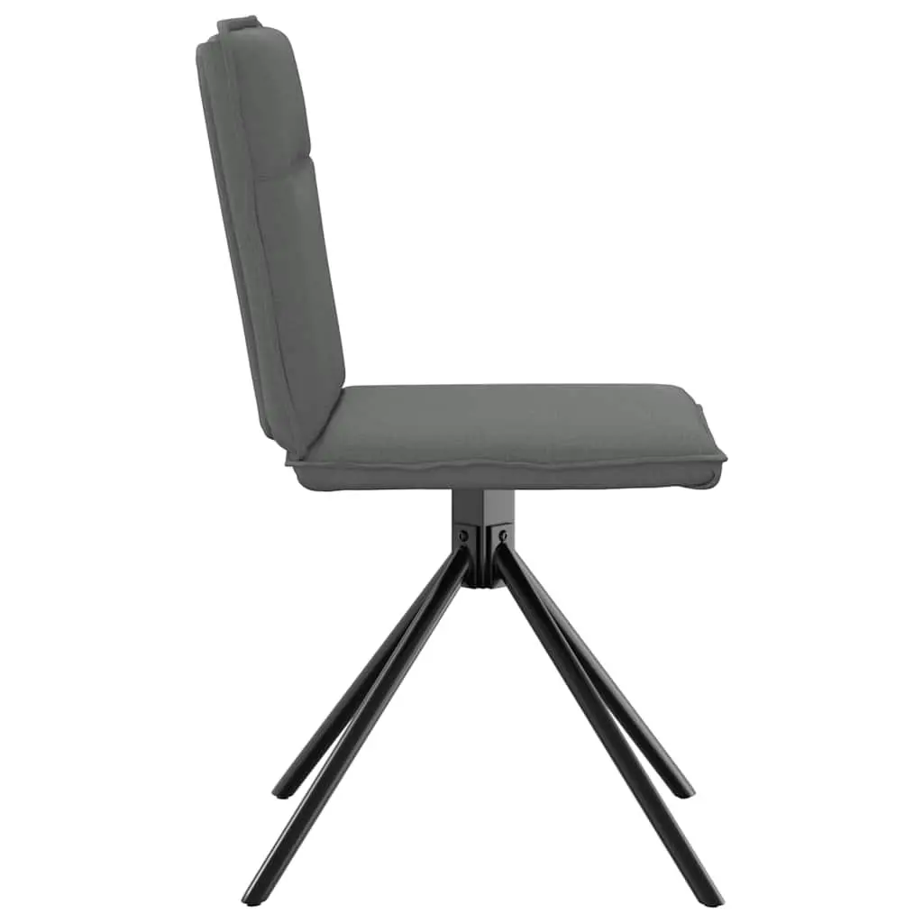 Dining Chairs Grey Fabric 2 pcs Swivel Ergonomic