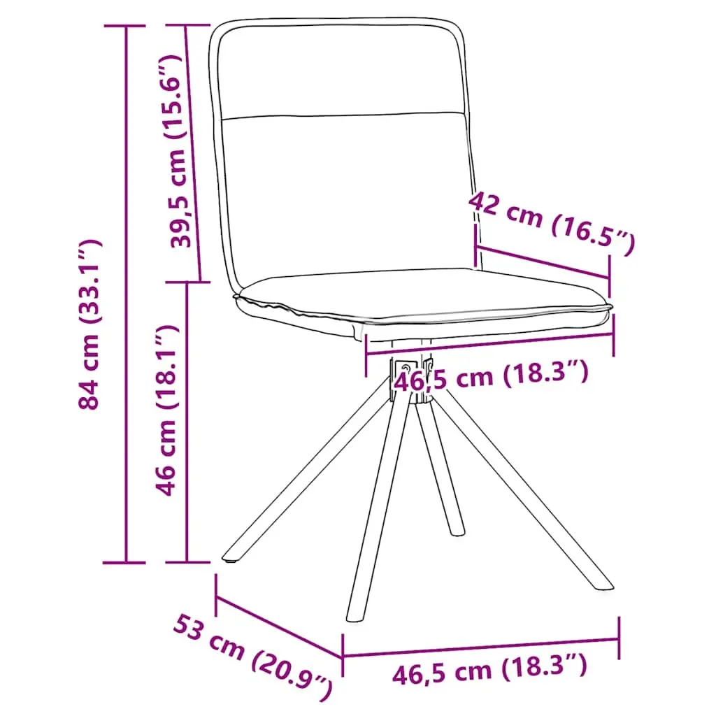 Dining Chairs Grey Fabric 2 pcs Swivel Ergonomic