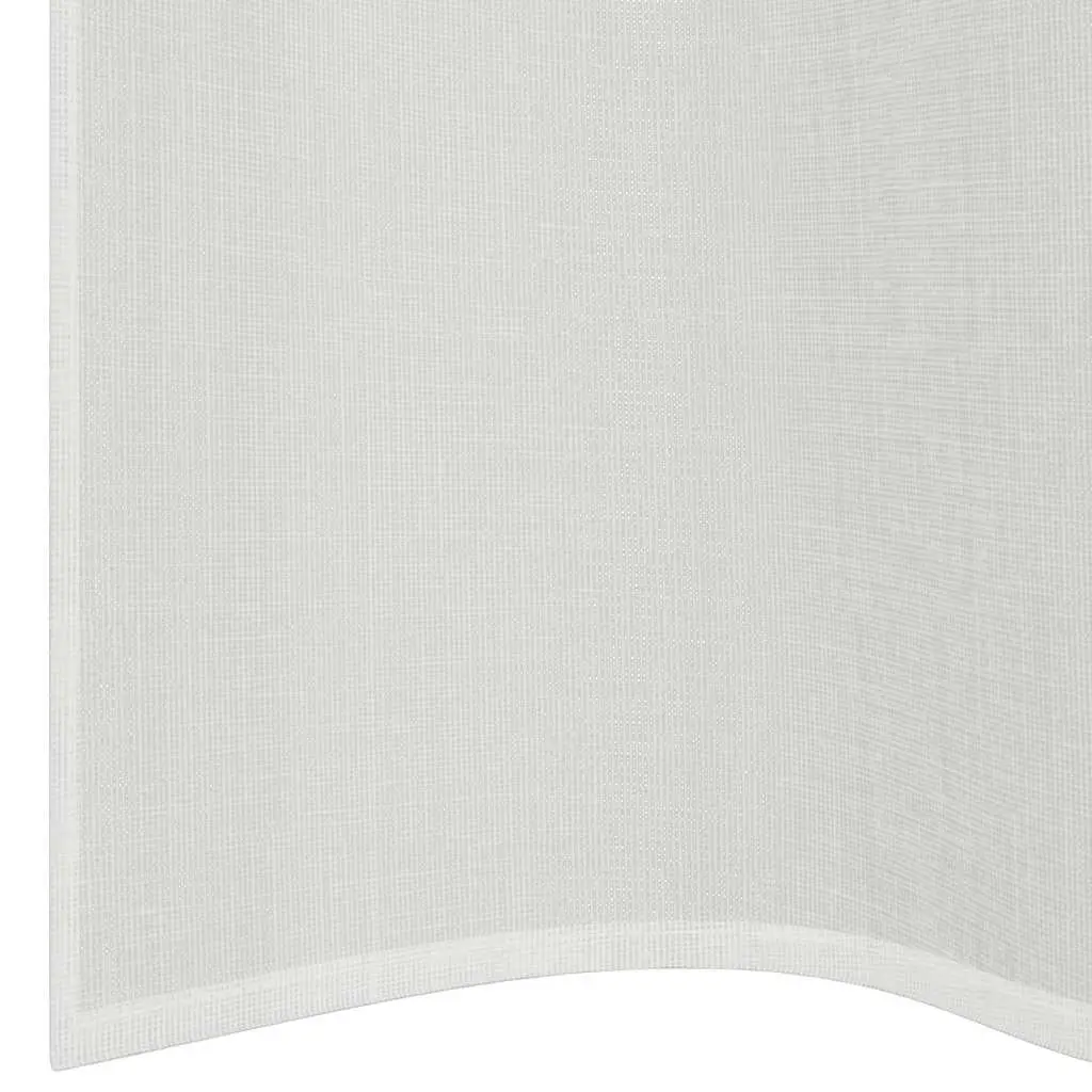 Voile Curtains White 2 pcs Semi-Transparent Grommet Top Panels