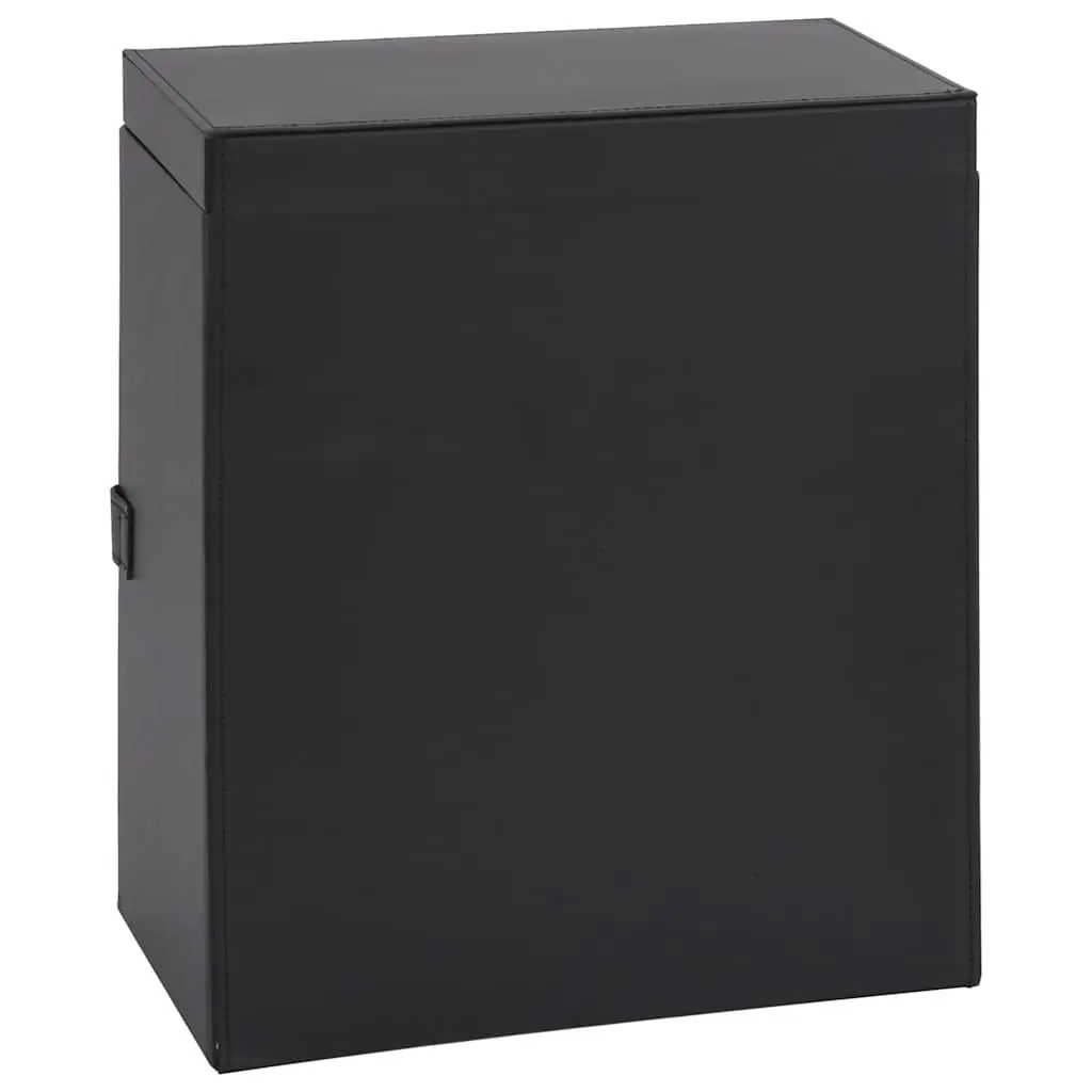 Jewellery Box Black 6-Layer Organiser with Mirror Lockable Storage Case