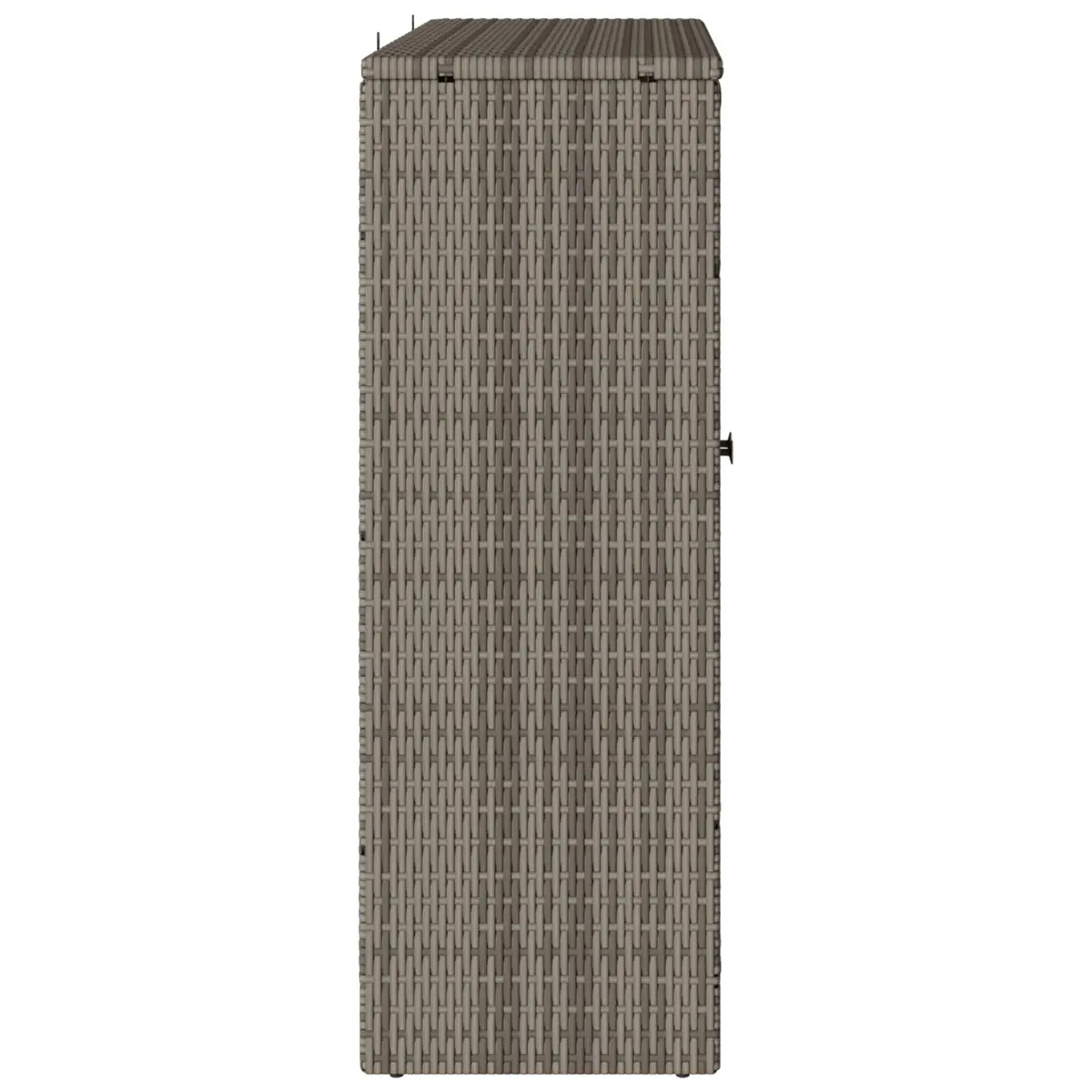 Storage Cabinet Grey Rattan Rectangular Adjustable Shelves 100x36x102cm