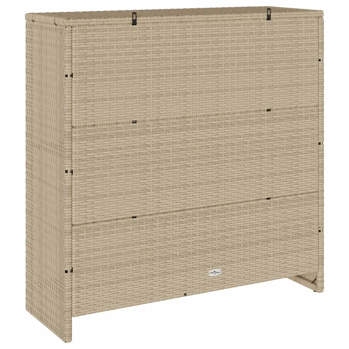 Storage Cabinet with Shelf Rattan Beige Rectangular Living Room Furniture