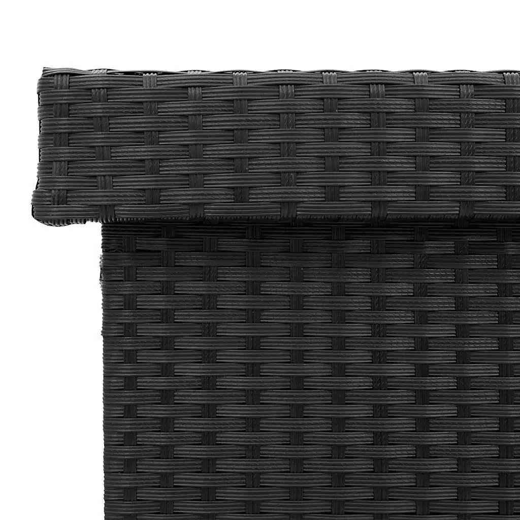 Garden Storage Box with Wheels Black Outdoor Furniture Patio Deck Cushion