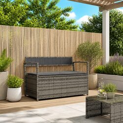 Garden Storage Bench with Cushion for Easy Use