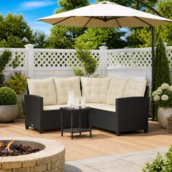 L-Shaped Garden Sofa: Durable and Comfortable Seating