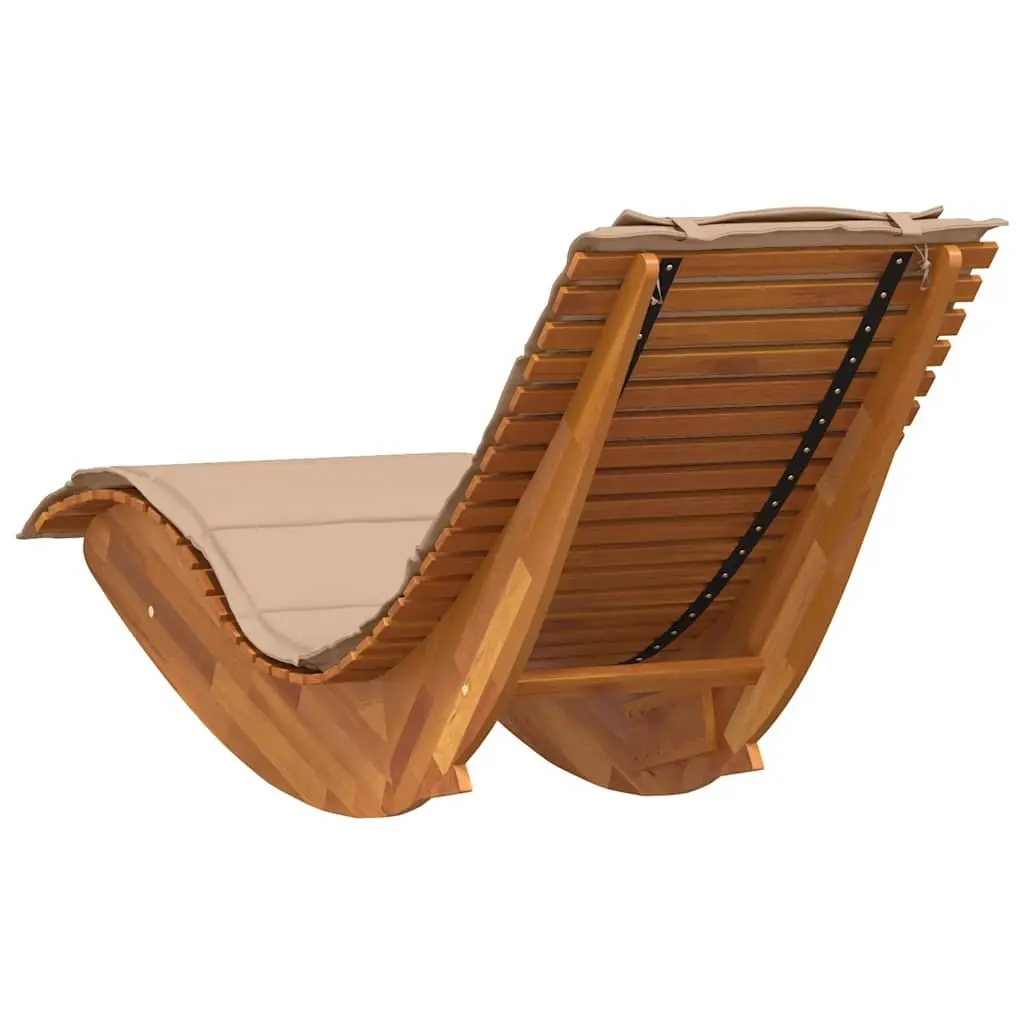 Sun Lounger Rocking Chair Garden Outdoor Wooden Seating Relaxation Patio Pool