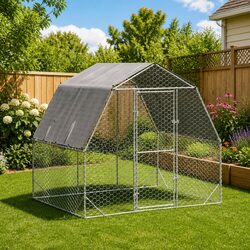 Secure Chicken Run with Roof 2.5x2x2.25m for Your Pets