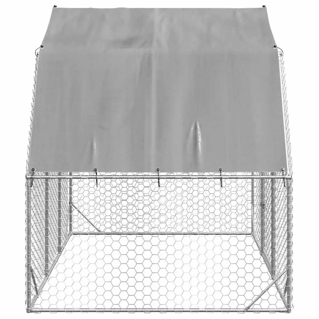 Chicken Run Silver 2.5x2x2.25m Walk-In Coop Enclosure Hexagonal Mesh