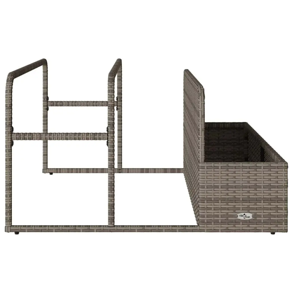 Poolside Float Storage Basket Grey Outdoor Garden Patio Rattan Organiser