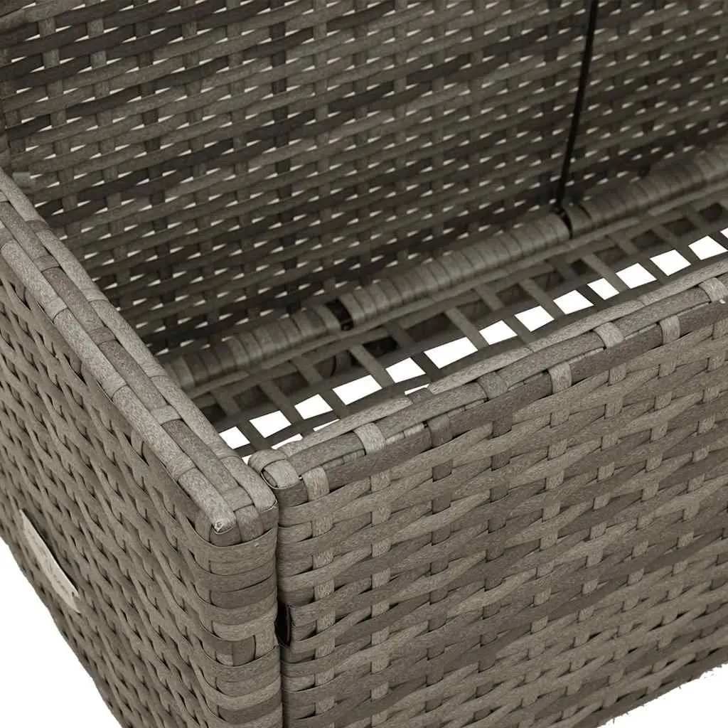 Poolside Float Storage Basket Grey Outdoor Garden Patio Rattan Organiser
