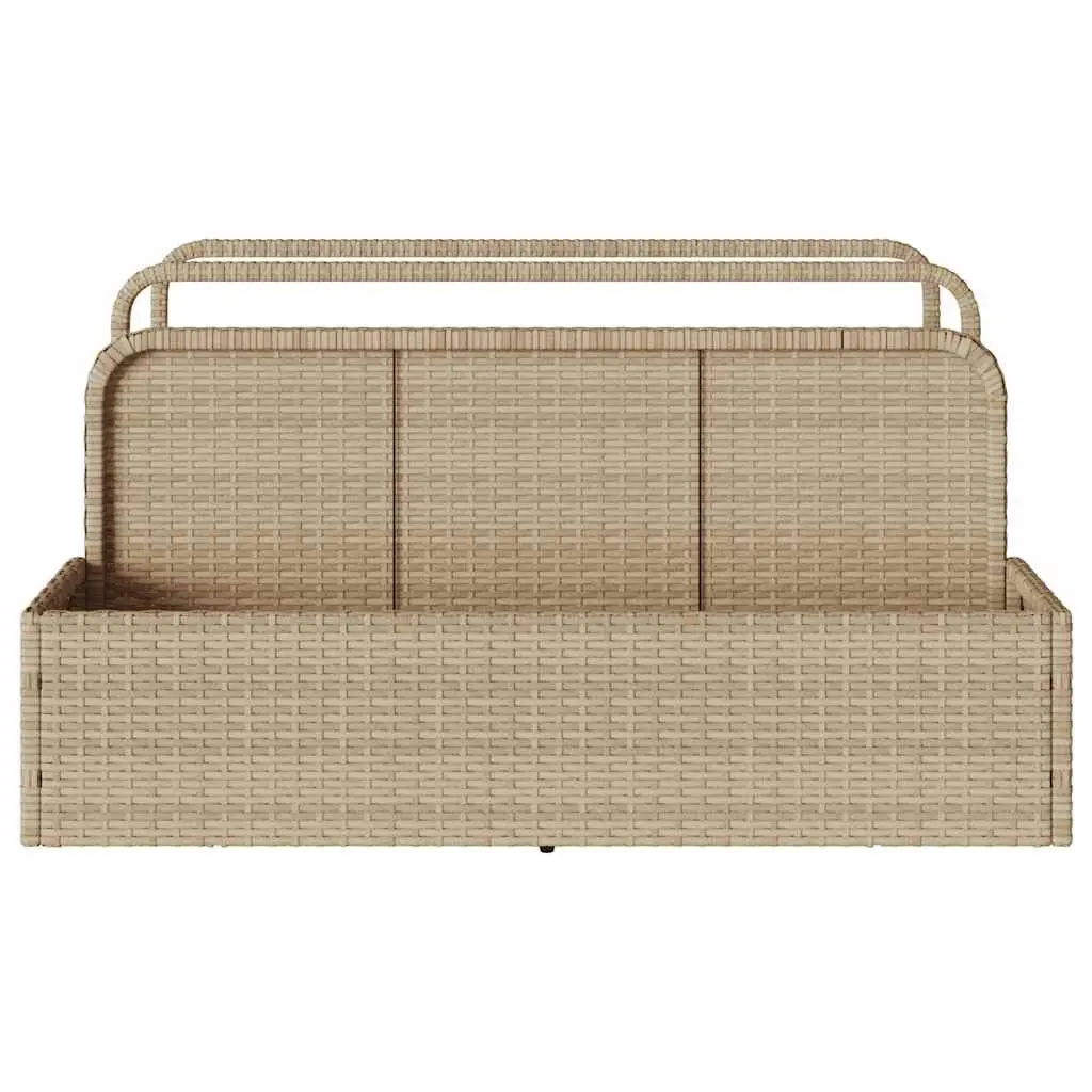 Poolside Float Storage Basket Beige Large Lightweight Organiser with Open Compartments and Rails