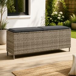 Garden Bench with Cushion for Outdoor Use
