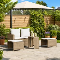 5-Piece Outdoor Sofa Set in Beige