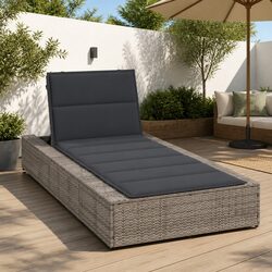 Grey Sun Lounger with Cushions: Comfort and Style