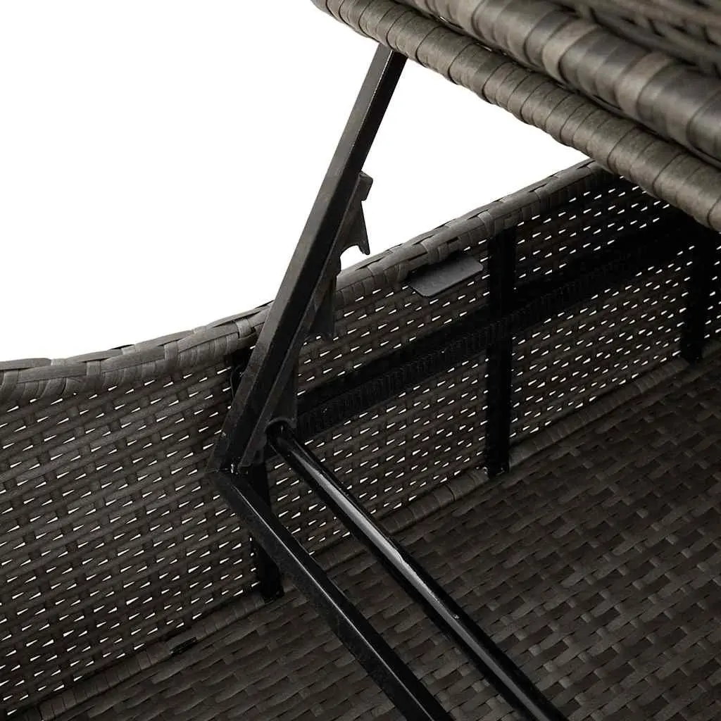 Grey Sun Lounger with Adjustable Options