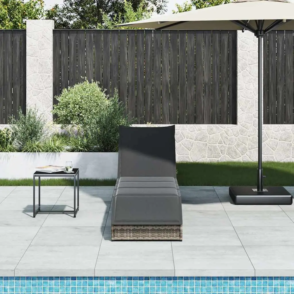 Grey Sun Lounger with Adjustable Options