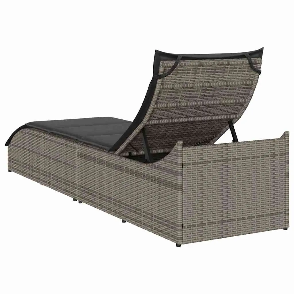 Grey Sun Lounger with Adjustable Options