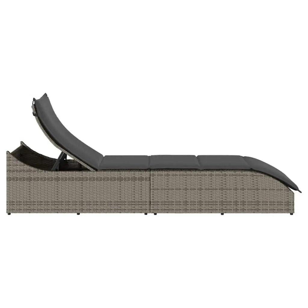 Grey Sun Lounger with Adjustable Options