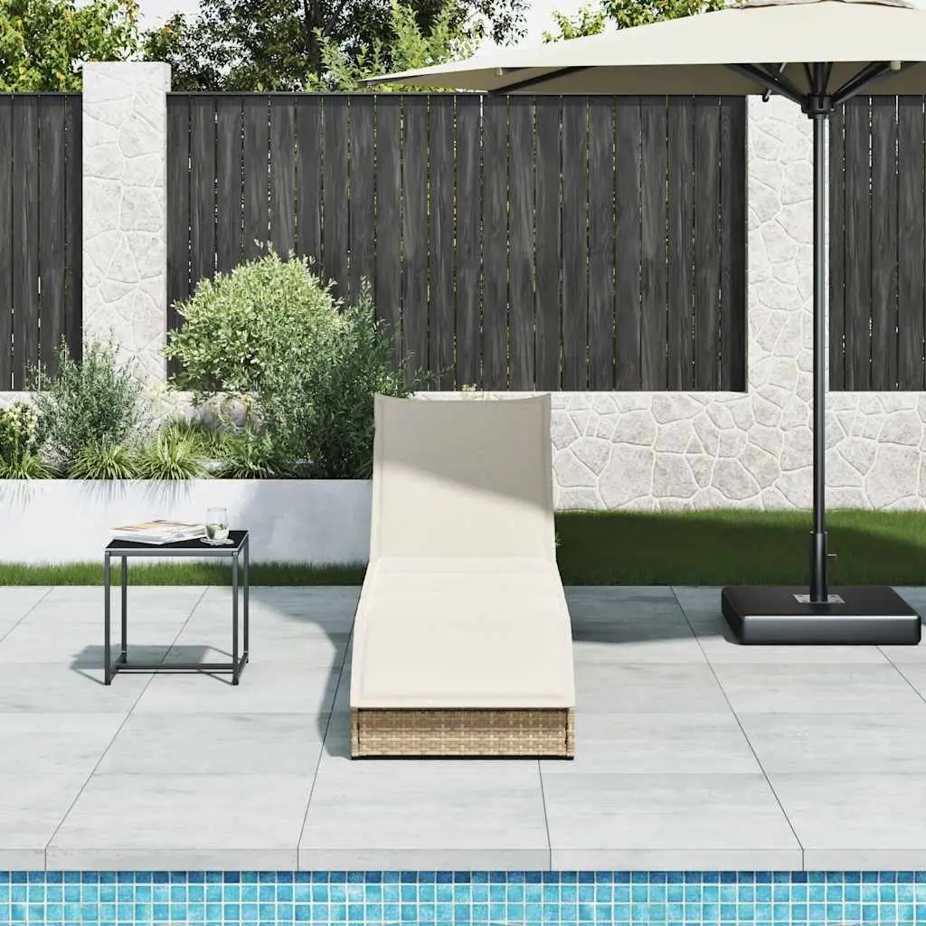 Sun Lounger Outdoor Folding Chair with Cushion