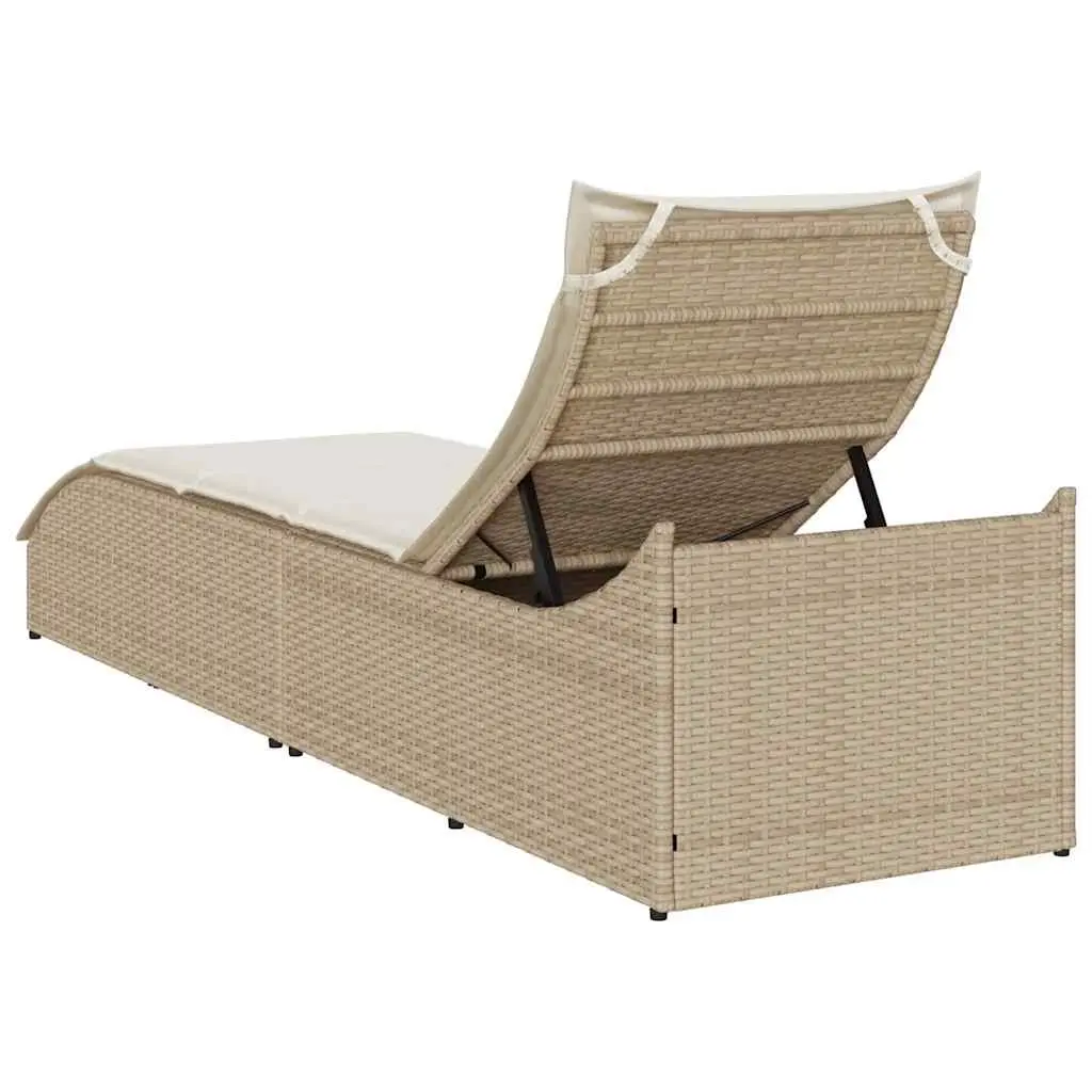 Sun Lounger Outdoor Folding Chair with Cushion