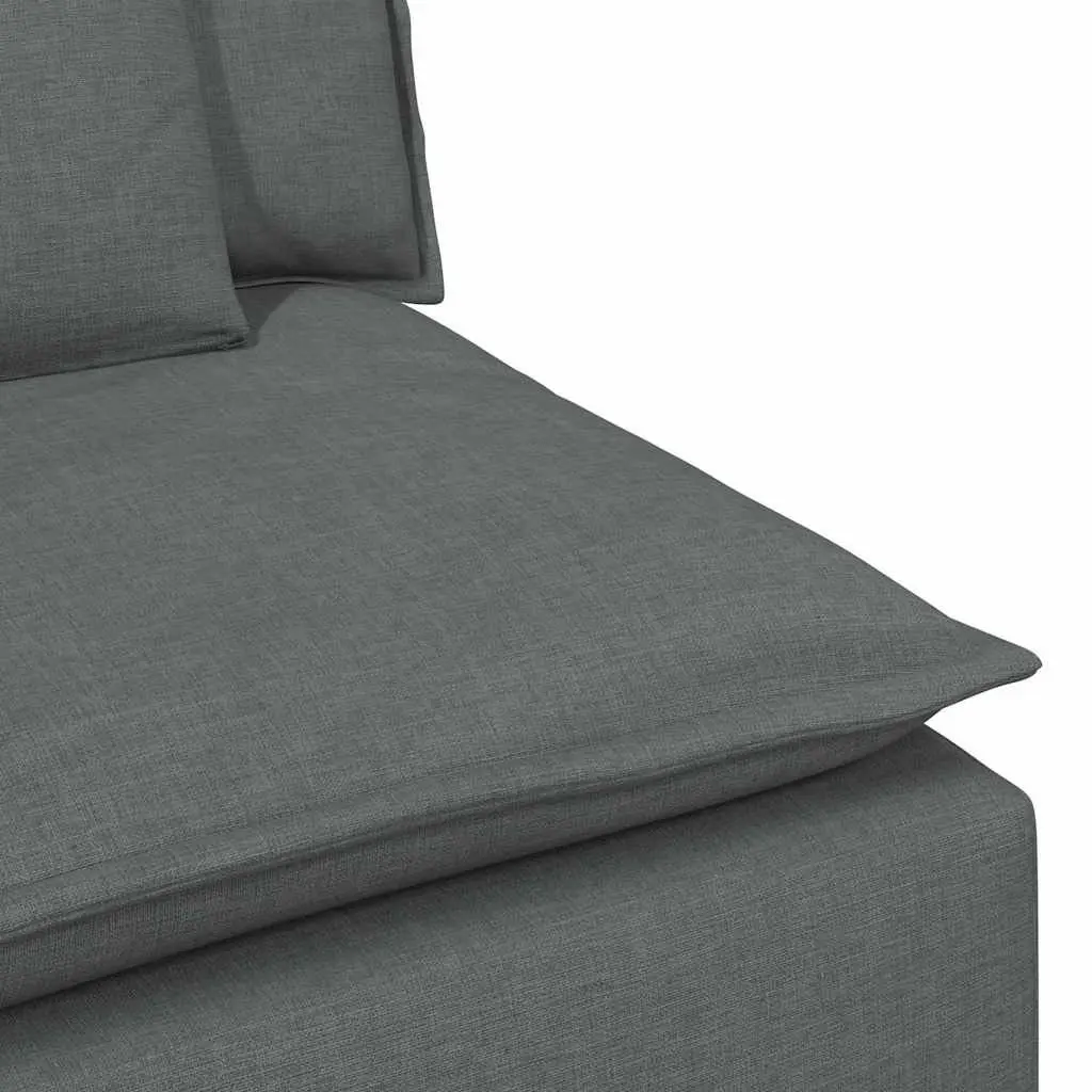 Modular Sofa Armrest End Module Grey 100cm Cushions