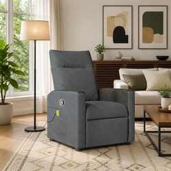 Concise and Comfortable Grey Massage Recliner Chair