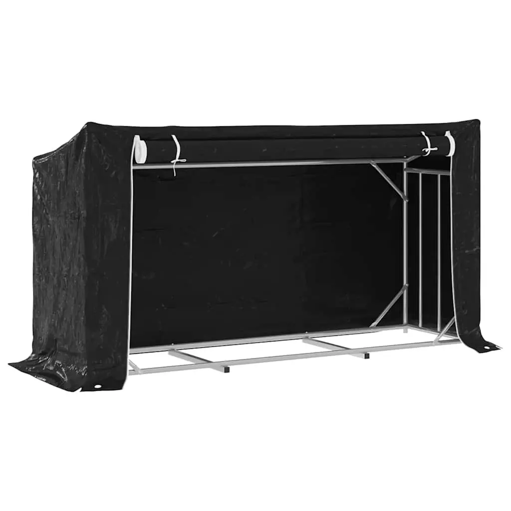 Firewood Rack with Zippered Rain Cover Elevated Design Large Capacity Storage